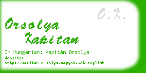orsolya kapitan business card